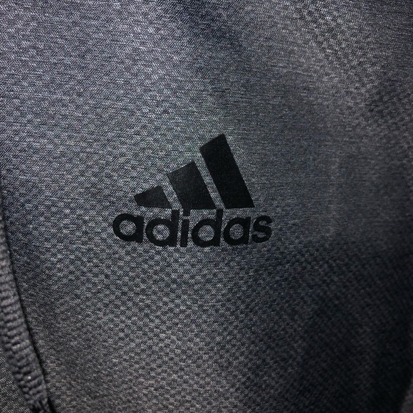 Adidas jacket grey black three striped sleeves - Picture 2 of 4